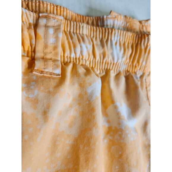 Columbia PFG Women's Drawstring Shorts Orange White Tie-dye Zip Pocket Large - Picture 4 of 11